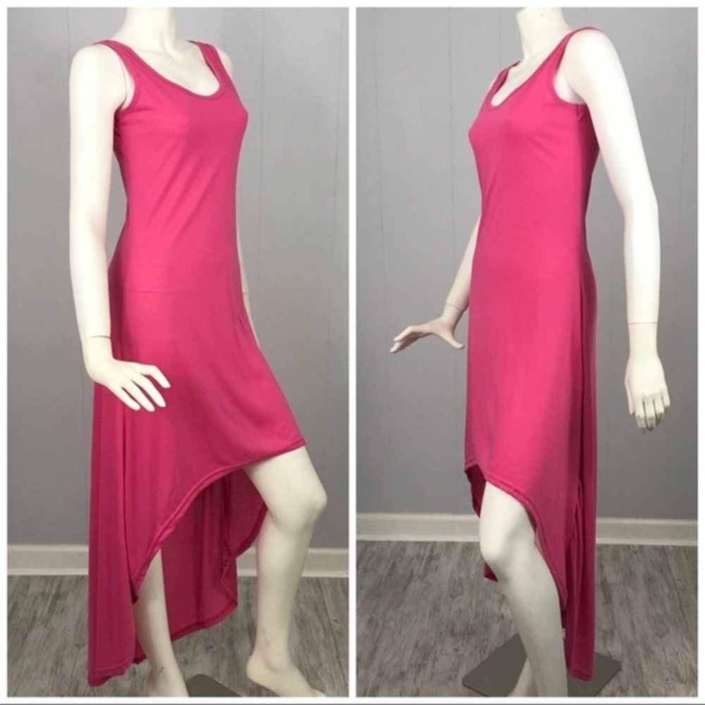 Pink Hi Lo Tank Top Dress sz S Summer Comfortable Like new Woman’s - Picture 3 of 9